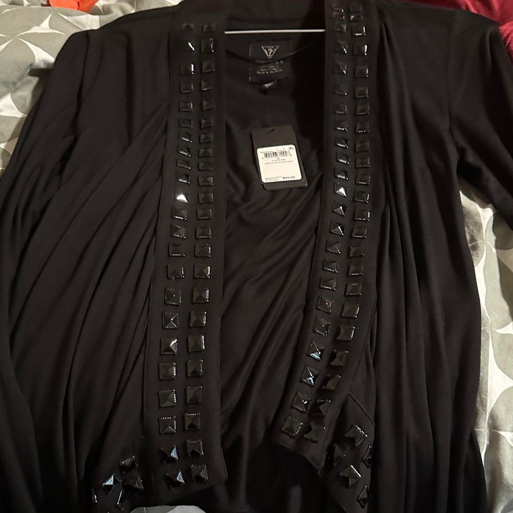 Guess Black Studded Cardigan